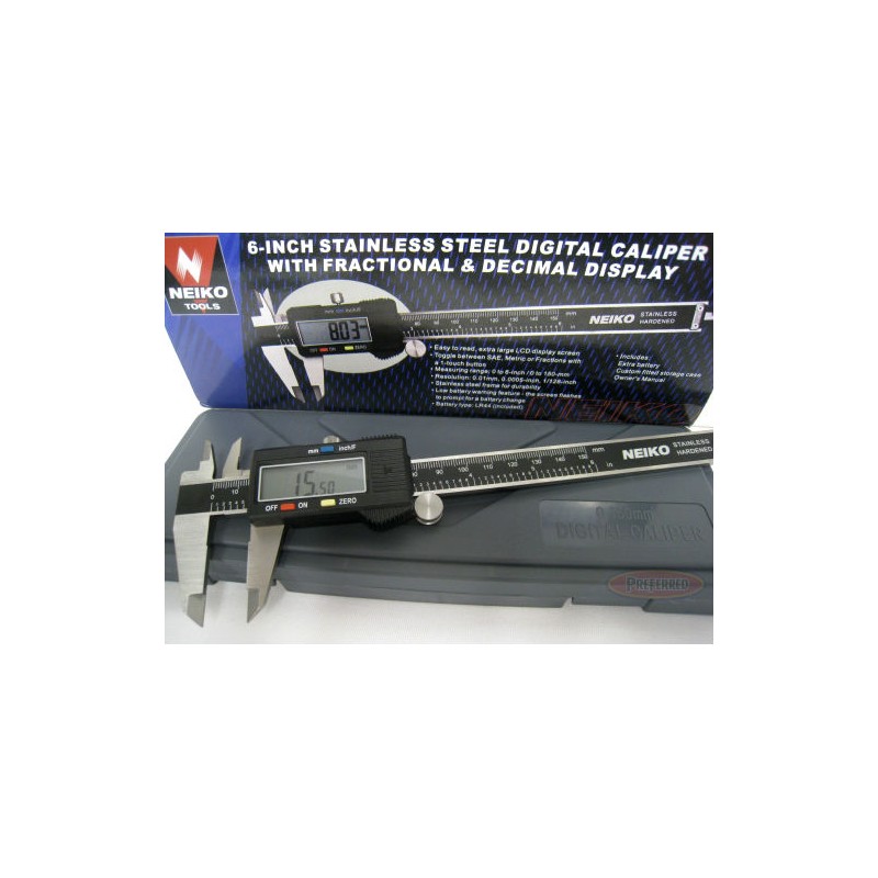 Stainless Steel SAE/MET 6" Digital Caliper 01407A