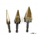 Multi Hole Step Drills 3pc (1/8 to 1-1/8)