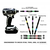 TQRx iMPACT T30/T40 Star/Torx® Double Ended Impact Bit 5/pk